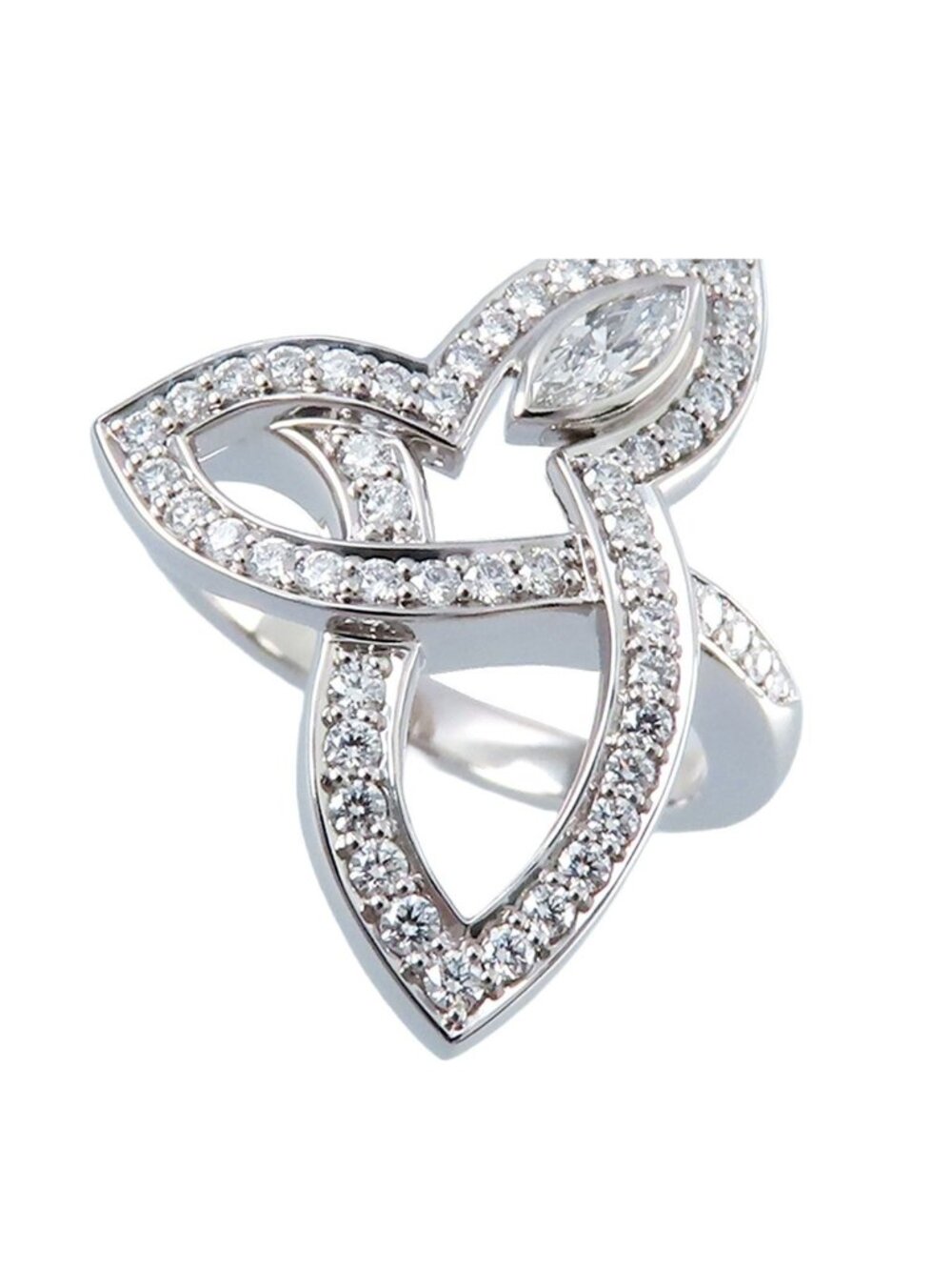 Harry Winston Lily Sterling Platinum Diamond Marquise Cut Ring